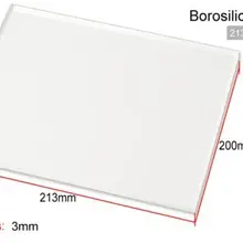213x200x3 мм боросиликатная стеклянная пластина/квадратный Боровой стеклянный кровать для Mendel/Prusa i3/RepRap 3d принтер MK2 MK3 Тепловая кровать