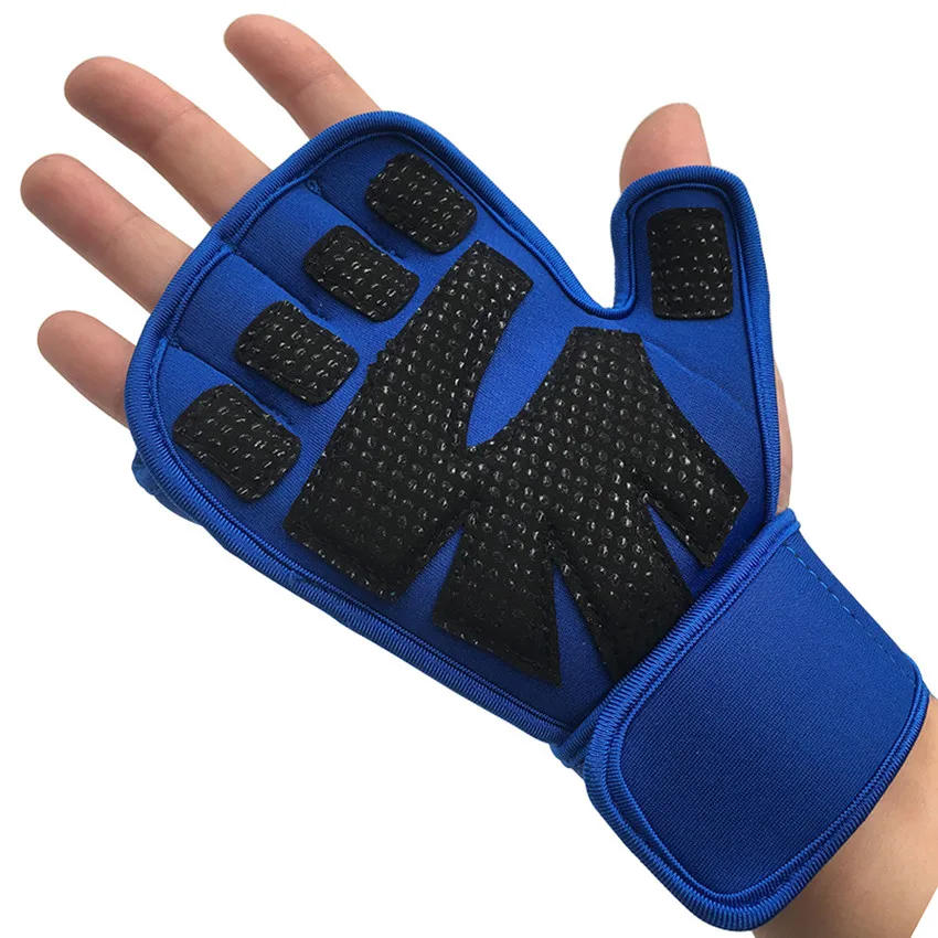 Fitness Gloves Half Finger Men's Pair Weight Lifting Gloves Belt Gym Sports Heavyweight Body Building Wrist Protection Women