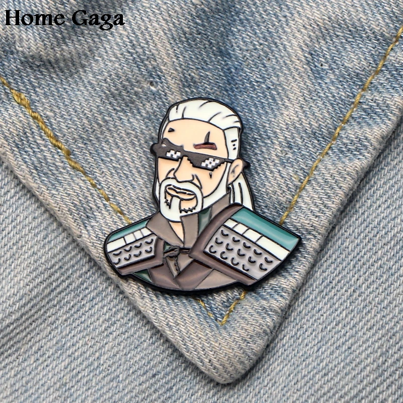 

Homegaga the Witcher Wild Hunt Metal Zinc Enamel pins Trendy medal para backpack shirt clothes brooch badge for men women D1858