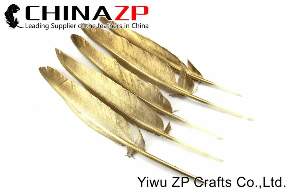 Bulk Sale Gold Dipped Feathers for Craft Sparkle Party Decoration (6)