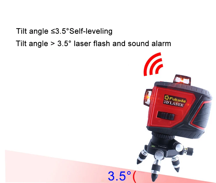 Fukuda лазерный уровень 360 12 линий 3D зеленый/синий луч лазерный нивелир самонивелирующийся Горизонтальный Вертикальный крест Лазерная линия MW-93T Новинка