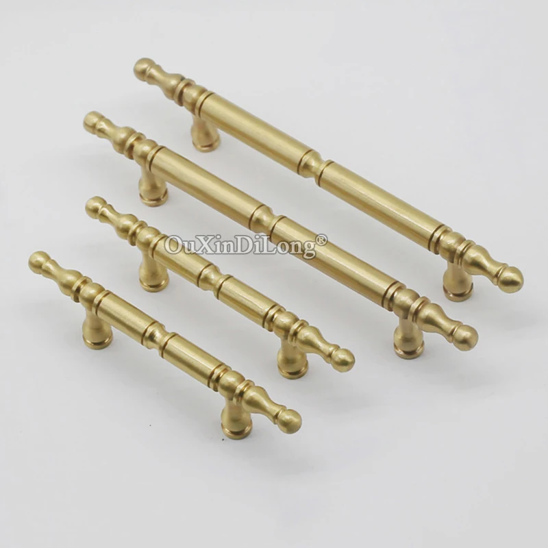 

Free Shipping 10PCS European Solid Brass Kitchen Cabinet Pulls Cupboard Wardrobe Drawer Dresser Cabinet Pulls Handles Home Decor