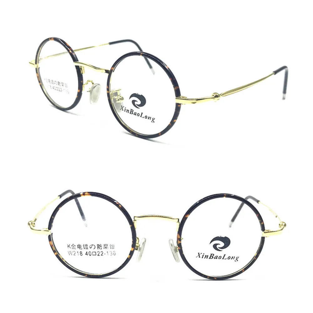 

Pure Titanium Vintage Round 37mm Eyeglass Frames Full Rim Rx able Hand Made Glasses Top Quality
