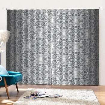 

Modern Curtains 3d Blackout Window Euporean pattern Curtains For Blackout Living Room Bedroom Photo Curtains 3d
