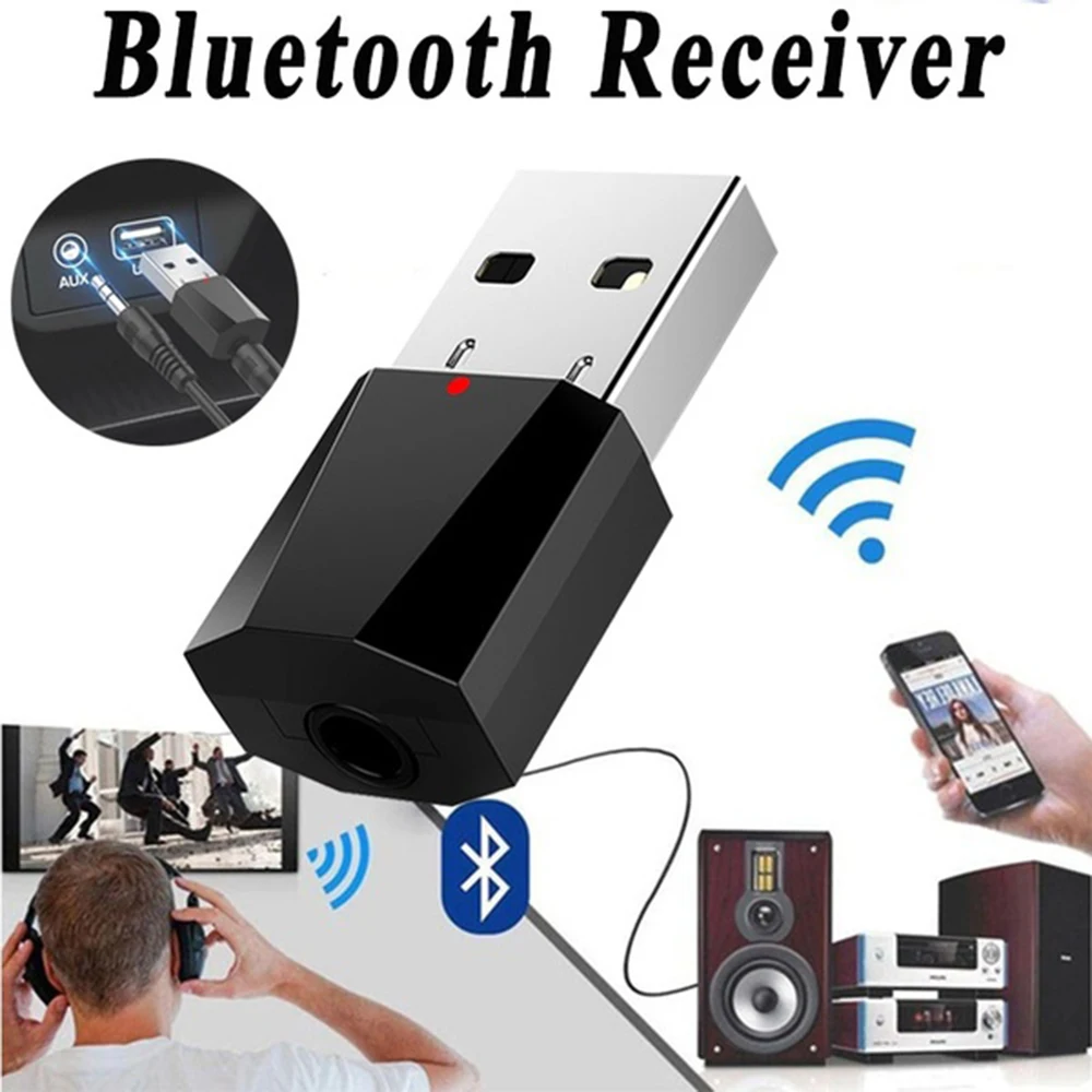 Bluetooth 4,2 аудио приемник передатчик мини стерео Bluetooth AUX RCA USB 3,5 мм разъем для ТВ PC автомобильный комплект беспроводной адаптер