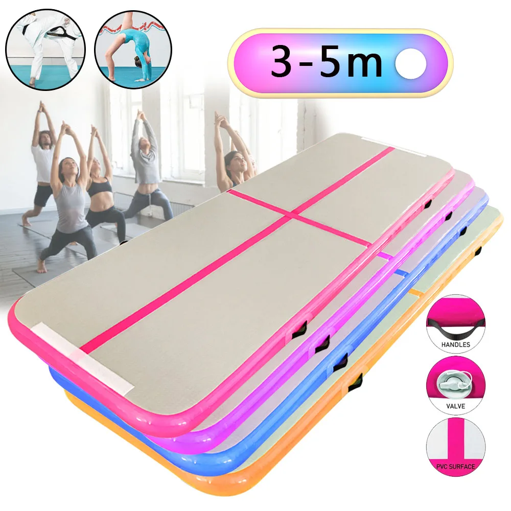 

3/4/5m Air Track Gymnastics Tumbles Gymnastics Floor inflatable gymnastics mat air gym floor for gym training mat air track