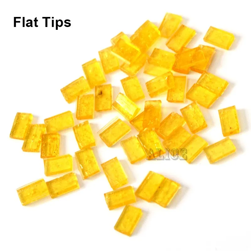 100pcs Keratin glue Flat Tip Keratin Flat-Shaped Fusion Chips Glue Flat keratin for prebonded hair extension