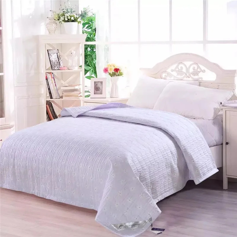 

New Home Textile Solid Grid Washable Comforter Soft Bedspread Lightweight Double Bed Duvet Cover Bed Blanket Warm Summer Quilt