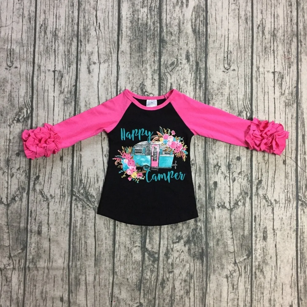 Happy Camper 2-6 Years Old Boys /& Girls Short Sleeve Tee Shirt