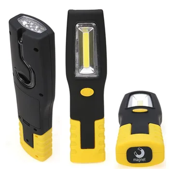 

20pcs/lot Portable Led Magnetic flashlight Worklight Torch COB Tent Lamp Light with Hook Yellow/Red/Blue