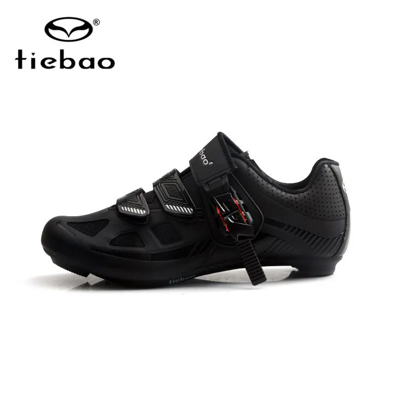 black Велосипедная обувь Tiebao Professional Спорт на открытом воздухе Гонки Спортивная обувь дорога MTB самозамок велосипед велосипедная обувь sapatilha ciclismo - Цвет: black