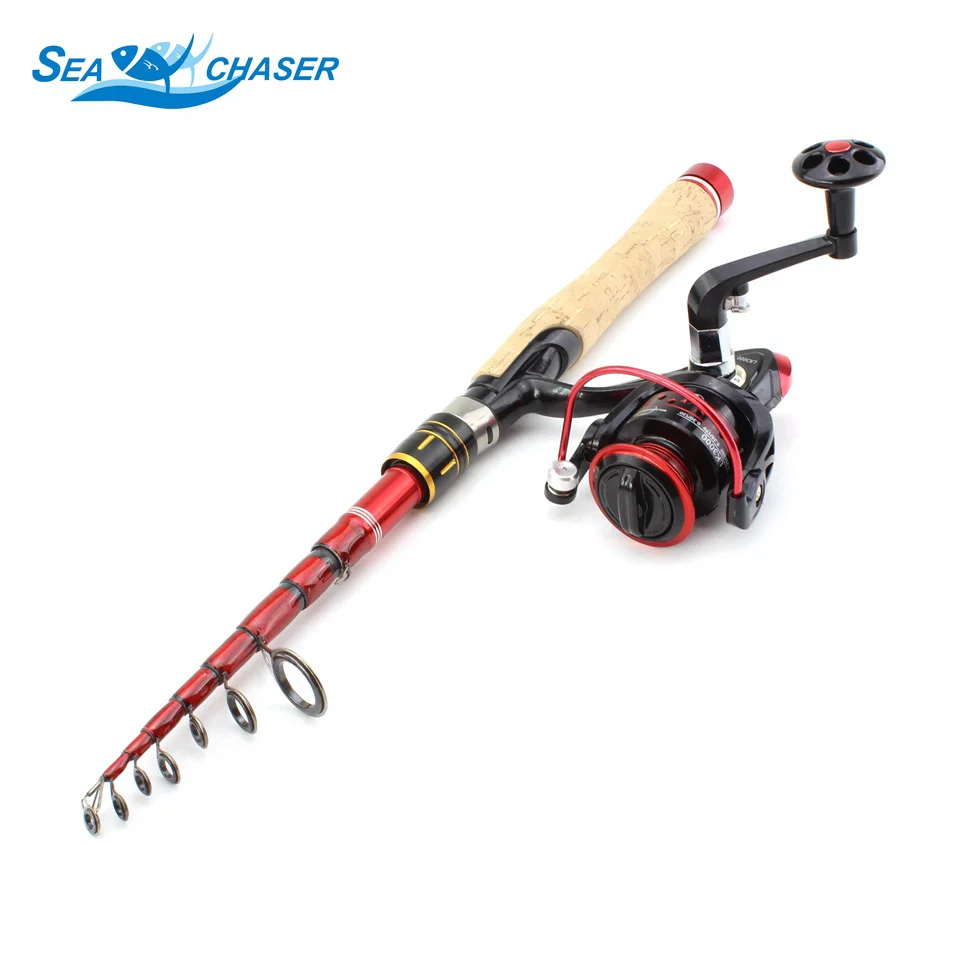 

NEW Fishing combination 1.6M 1.8M 2.1M 2.4M 2.7M Portable Telescopic spinning Fishing Rod and reel Set Travel fishing rod