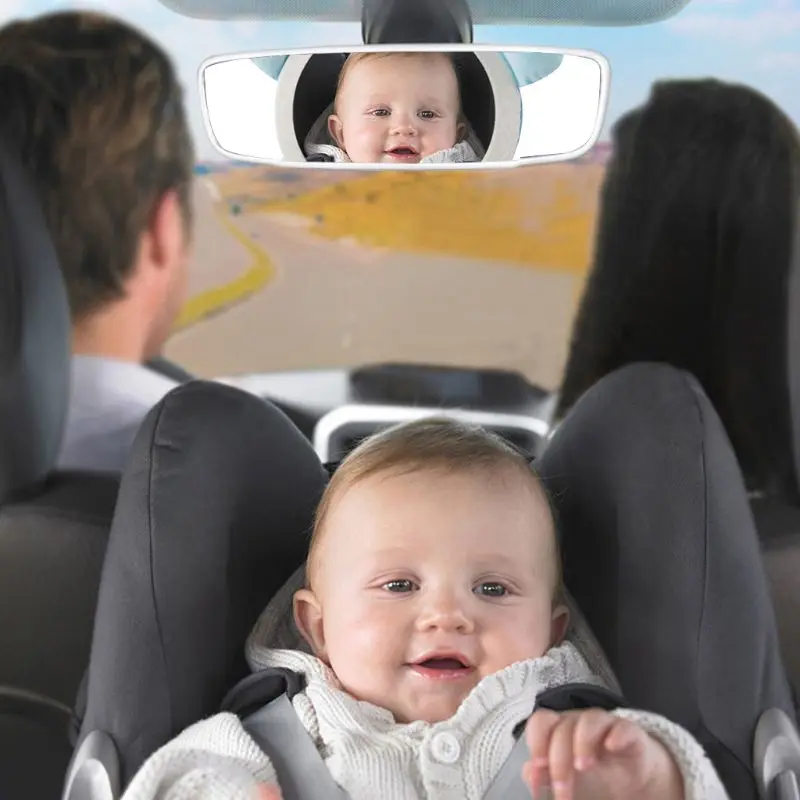 Car Baby Rearview Mirror Mini Wide View Rear Adjustable Safety Seat Back Mirrors Headrest for Kids Cars Accessories