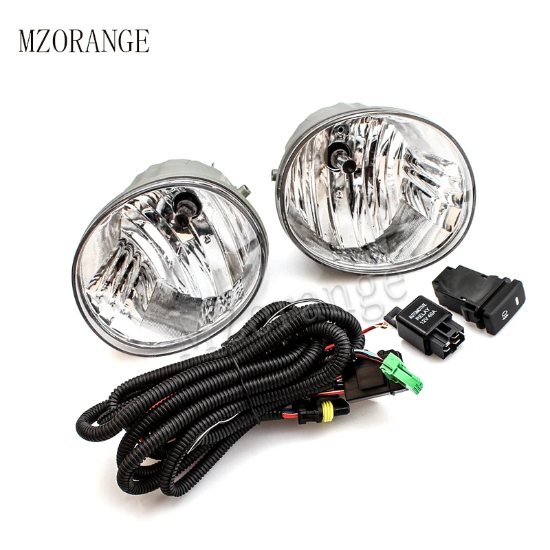 

MZORANGE Front Fog Lights for Toyota RAV4 2004 2005 for 2005-2007 Toyota Avalon Clear Lens Halogen Bulbs Lower Bumper Fog Lamps