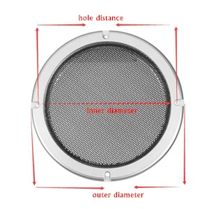 LEORY 2 шт./лот 2/3/4/5/6,5/8/10 дюймов Динамик громкий Динамик s с винтами сетчатая крышка защитный круг динамиков черный/серебристый