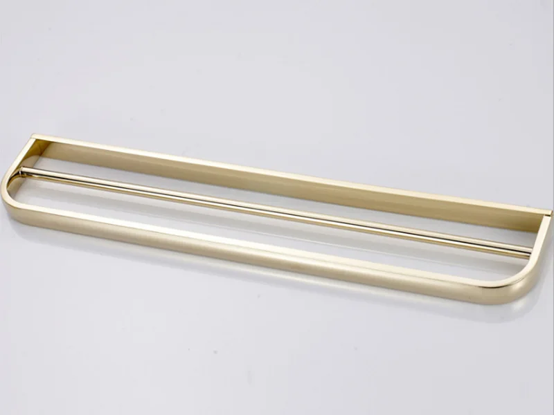 double towel bar rail gold 1