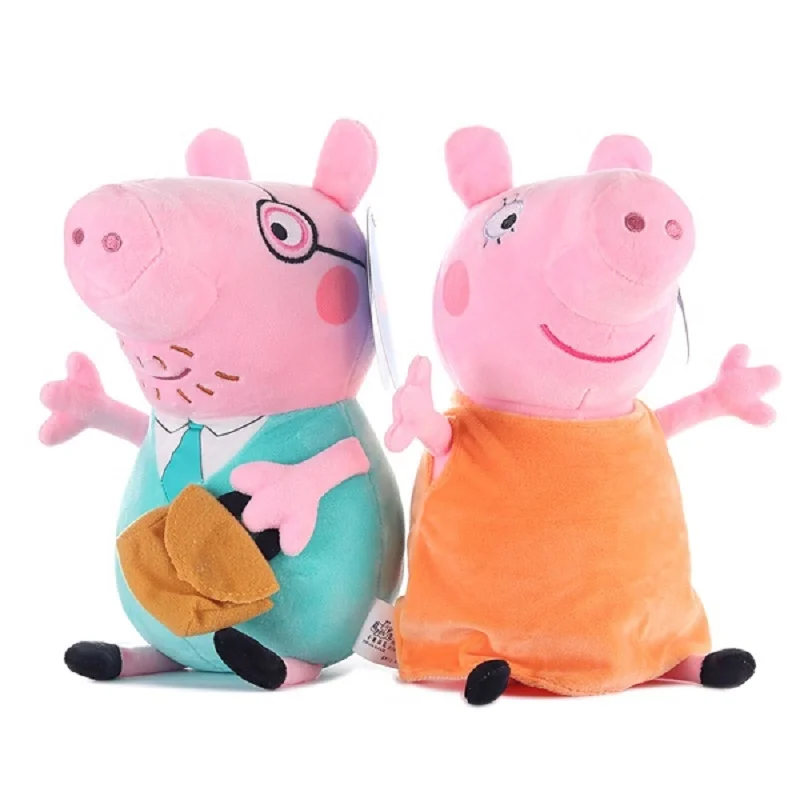

19cm Peppa Pig George Family Plush Toys Filled Doll Party Decoration Peppa Pig Jewelry Keychain Children's Toys
