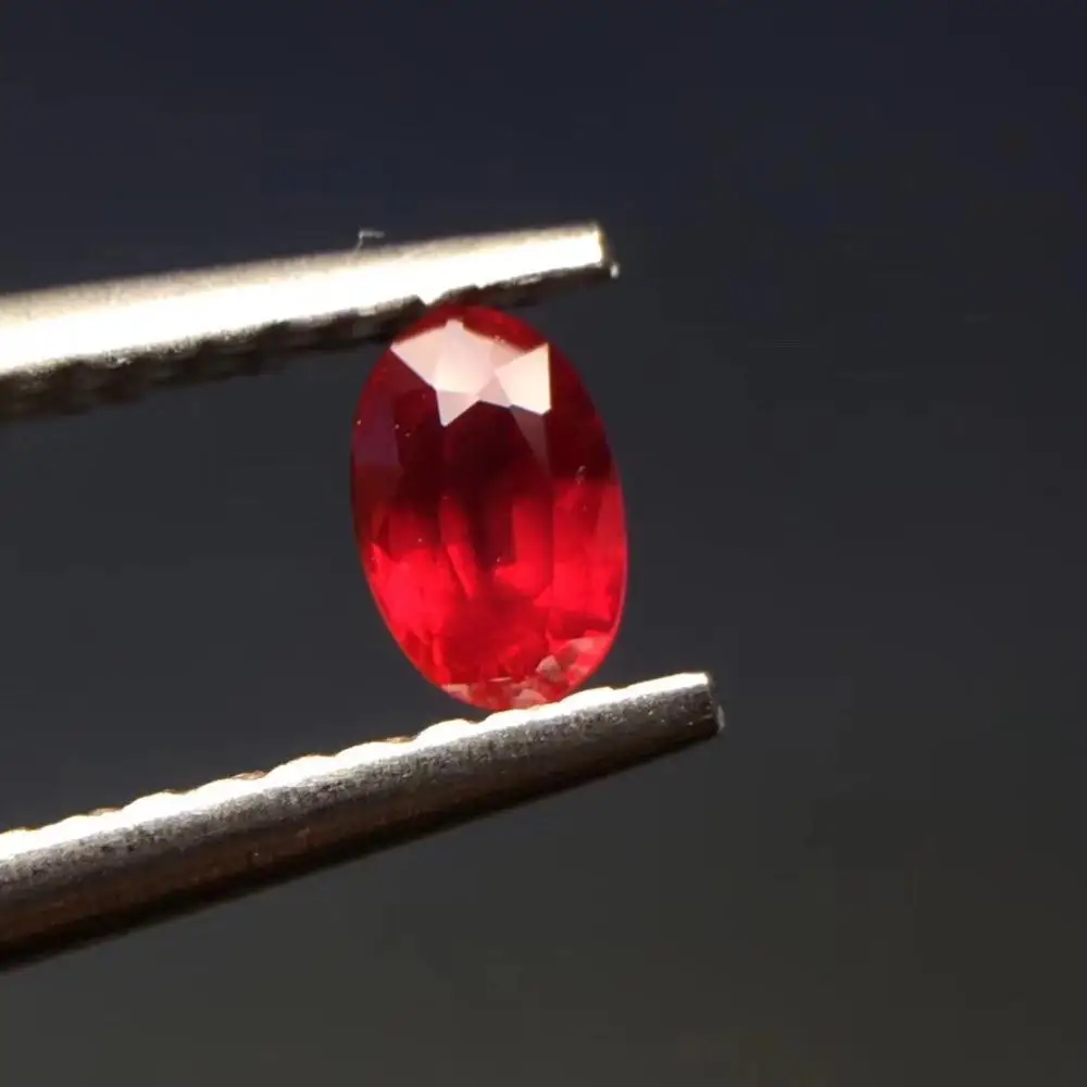 

Ruby Gemstone 0.27ct Unheat Oval Shape Faceted Natural Red Ruby Gems Loose Gemstones Rubi Loose Stones
