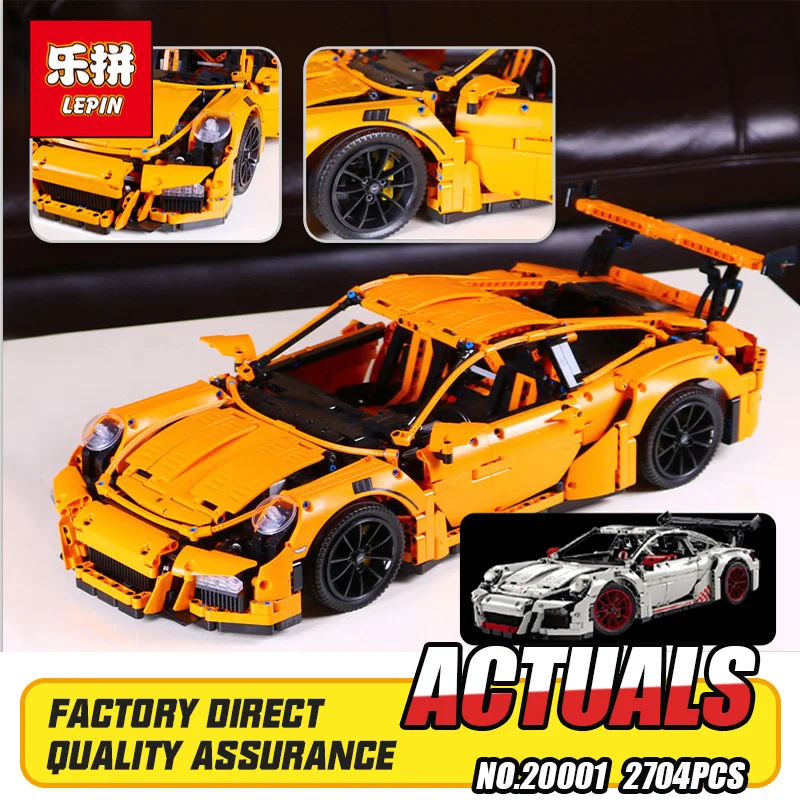 

New LEPIN 20001 technic series 911 GT3 RS Race Car Model Building Kits Blocks Bricks Compatible 42056 Boys Gift
