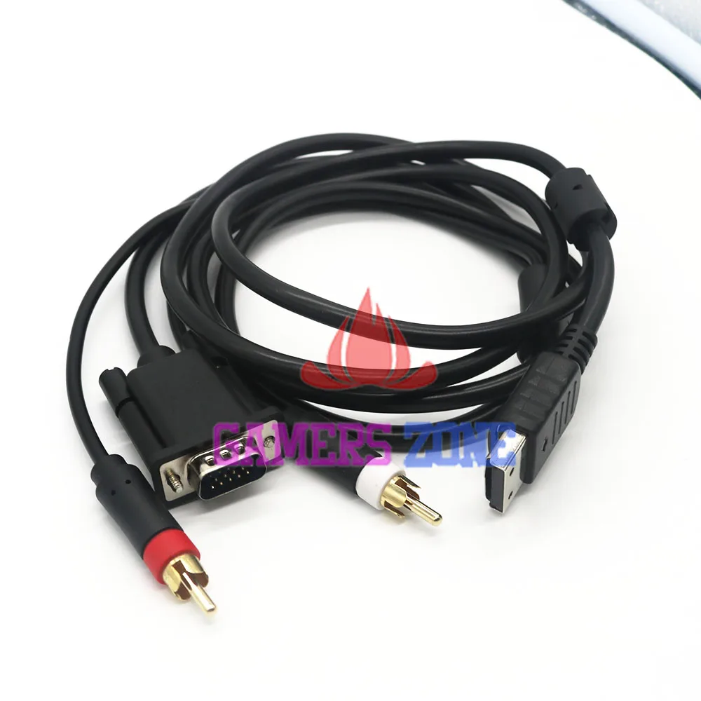 

5PCS For SEGA Dreamcast DC VGA High Definition Cable RCA Sound Adapter HD box PAL NTSC