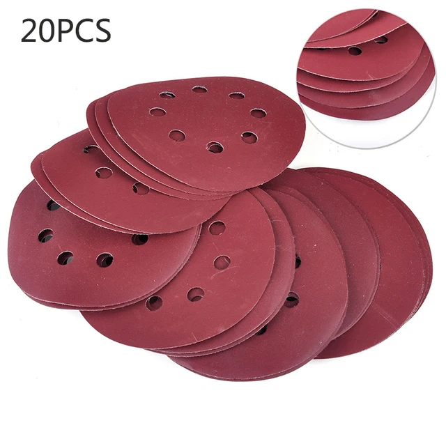 20pcs set 400 1000 grit hook loop pads sanding disc mixed sandpaper hook and loop sandpaper sheets