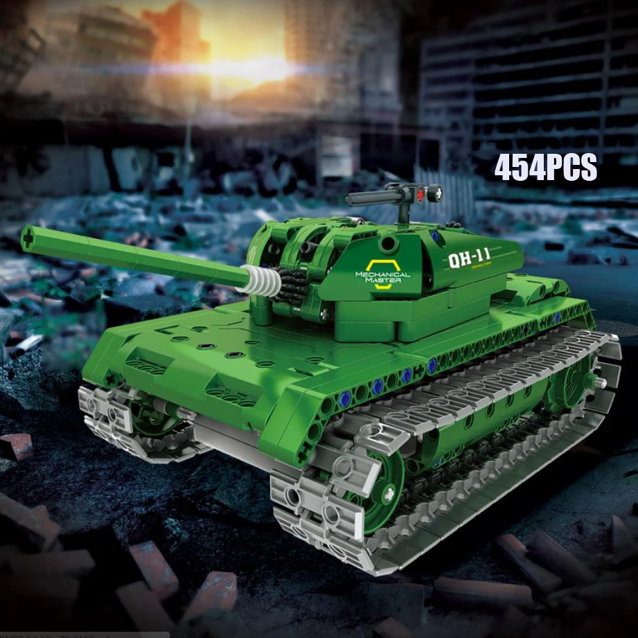 Technics modern military 2.4Ghz radio remote control MBT building block ww2 Main battle tank model bricks rc toys collection