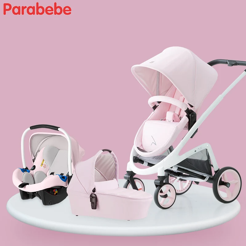 2018 Baby Stroller 3 in 1 Travel System Baby Carriage With Bassinet Baby Pram With Infant Car Seat Newborn Pushchair Folding Kid