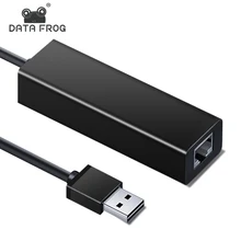 DATA FROG USB Ethernet Adapter USB 2.0 10/100M Network Card For Nintend Switch Windows 7/8/10/XP Laptop TV Box Mac OS Adapter