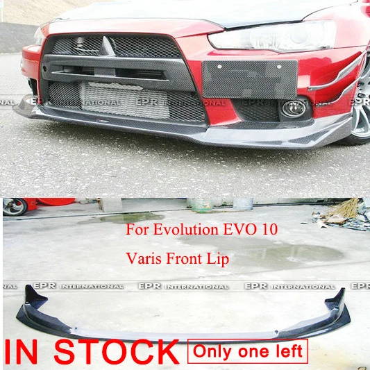 Для Evolution EVO 10 Carbon Fiber Varis Передняя губка для Mitsubishi глянцевое волокно бамперы