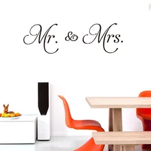 New Pattern Mr. & Mrs. Wall Stickers For Living Room DIY Decal Home Decor Removable Wall Sticker For Bedroom Wallpaper removable diy tree and birdcage pattern wall sticker for living room decor