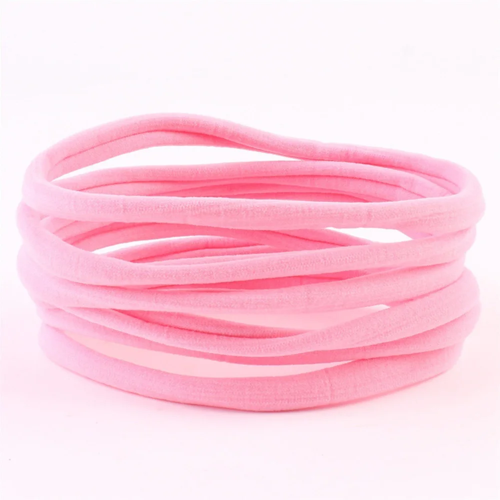 

10 Pcs White Black Pink Khaki Nylon Elastic Seamless Hair Band Headband Soft DIY Headwear Ponytail Holder Hair Accessories