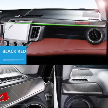 

Fit For Toyota RAV4 2014-2017 stainless steel Center console trim strips 2pcs
