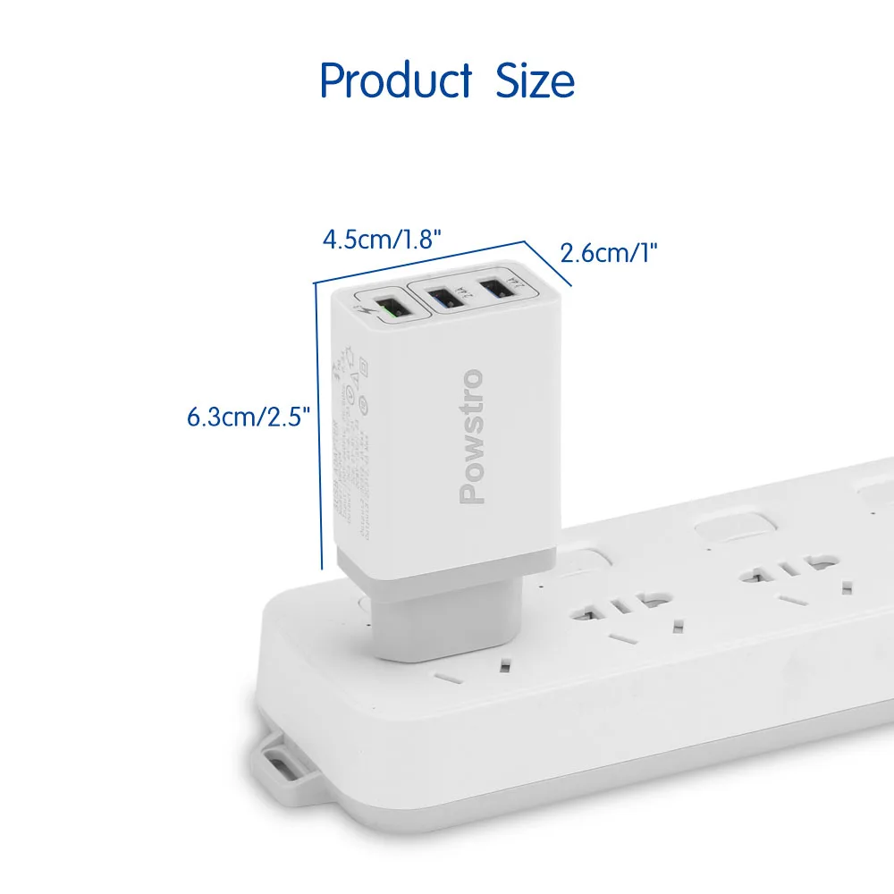 Powstro 3 usb порта быстрое зарядное устройство 30 Вт 3,0 USB зарядное устройство Быстрая зарядка настенный адаптер для iPhone 7 8 samsung S8 huawei Xiaomi LG