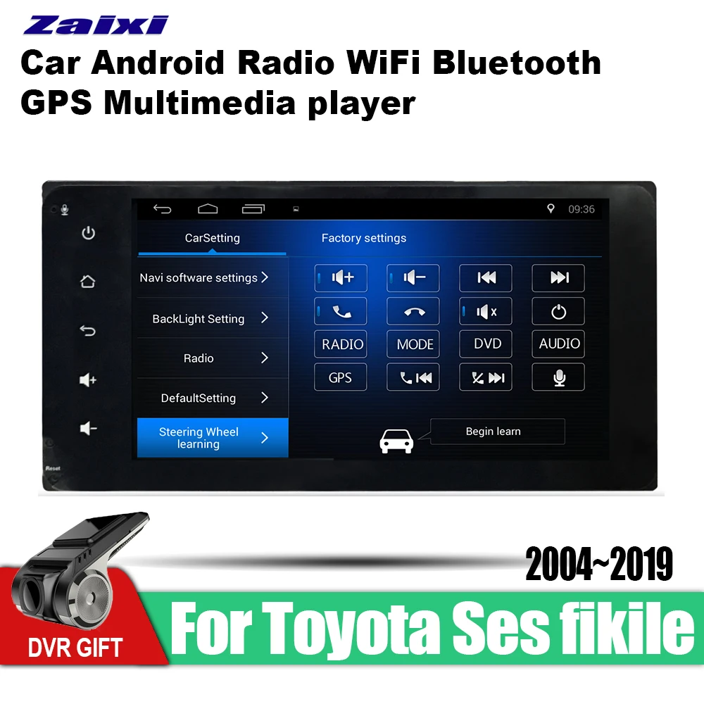 

ZaiXi Android Car GPS Multimedia Player For Toyota Ses fikile 2004~2019 car Navigation radio Video Audio Car Player Bluetooth