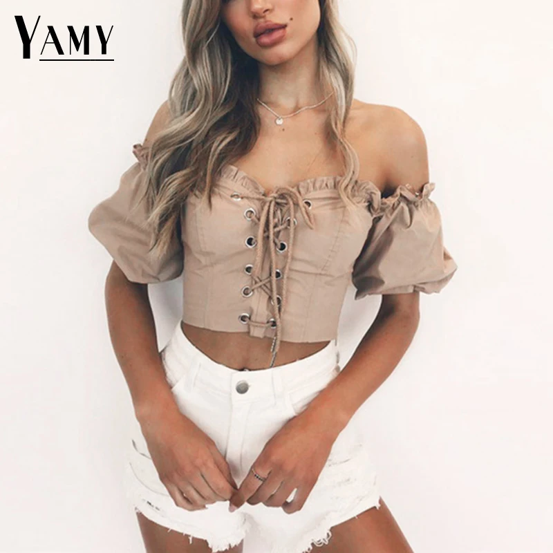 

Spring 2019 summer top shirt women slim waist womens tops and blouses white tiered blouse streetwear vintage korean fashion