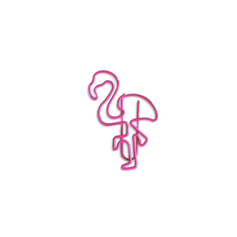 

10Pcs Beautiful Flamingo Bookmark Planner Paper Clip Metal Material Bookmarks for Book Stationery School Office Supplies