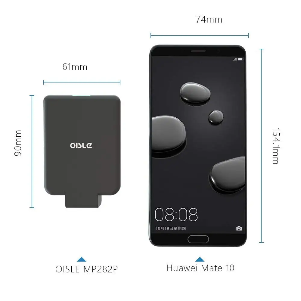 OISLE 4500 мАч Мини Тонкий Умный внешний аккумулятор для Honor 8 9 Lite 7A Pro 8X Huawei P9 Micro USB
