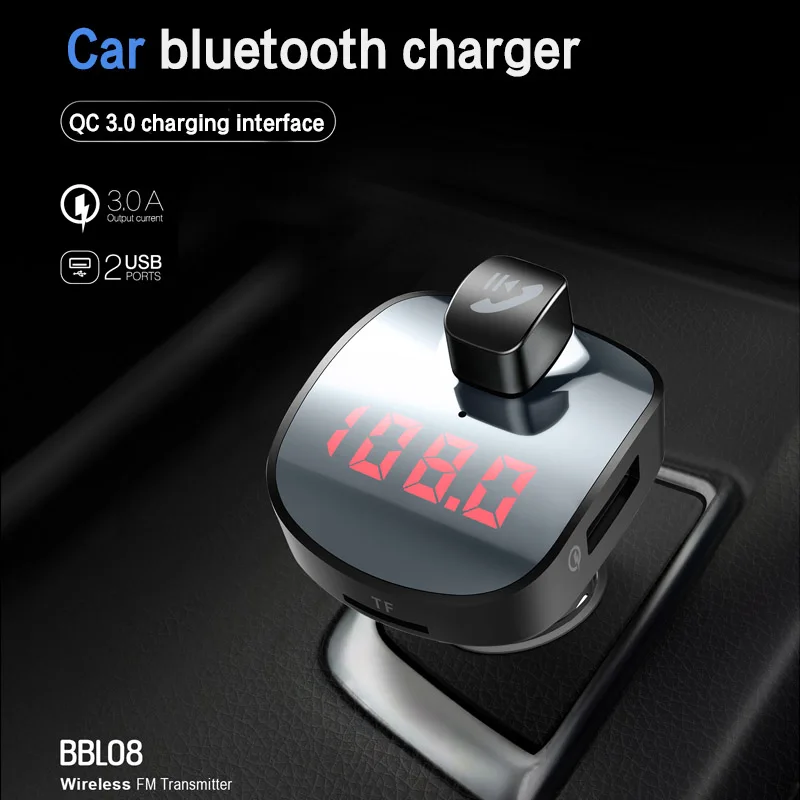 

Car Audio MP3 Player with 3.1A Quick Charge Dual USB Car Charger Car Kit FM Transmitter Aux Modulator Bluetooth Handsfree