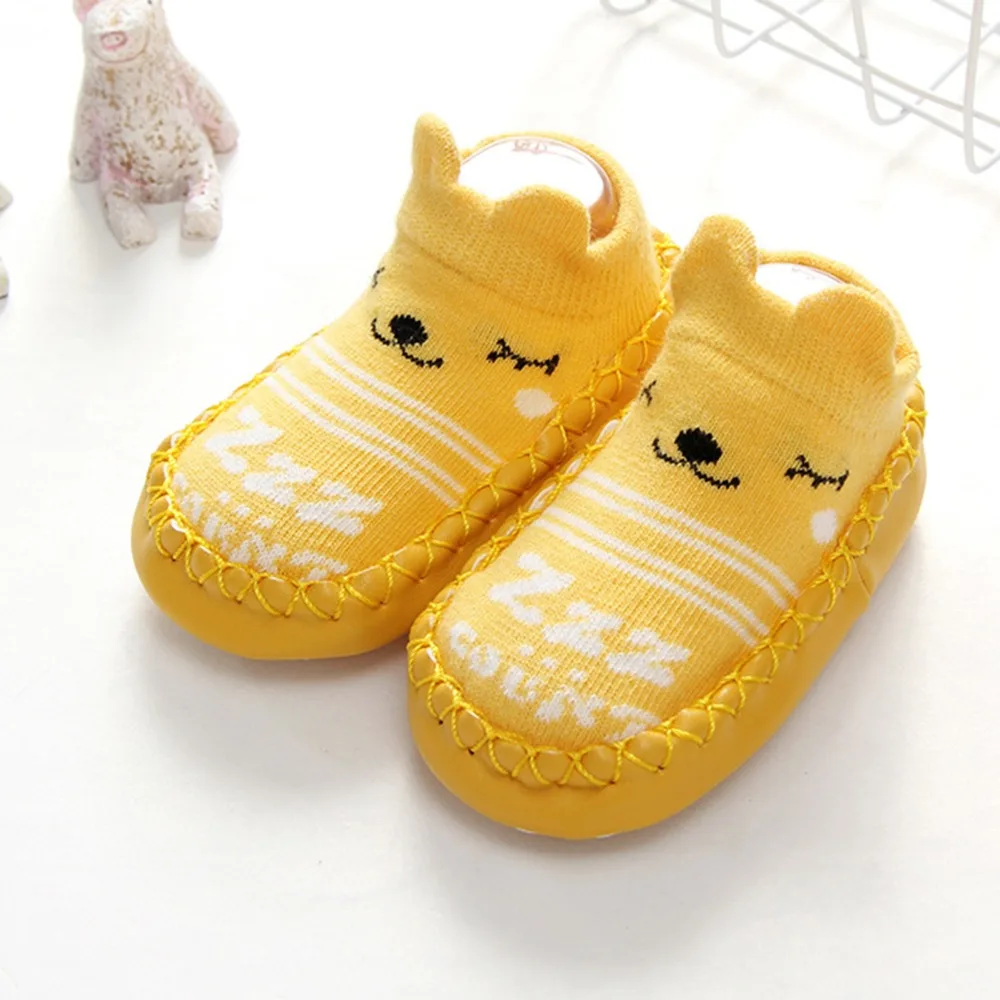 Soft Winter Warm Children Socks Newborn Baby Boy Girl Infant Baby Cotton Slippers Anti Slip Cartoon Socks Floor Kids Socks 0-12M