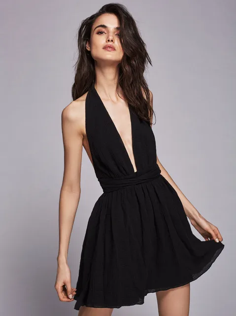 Halter Mini Dress Beach