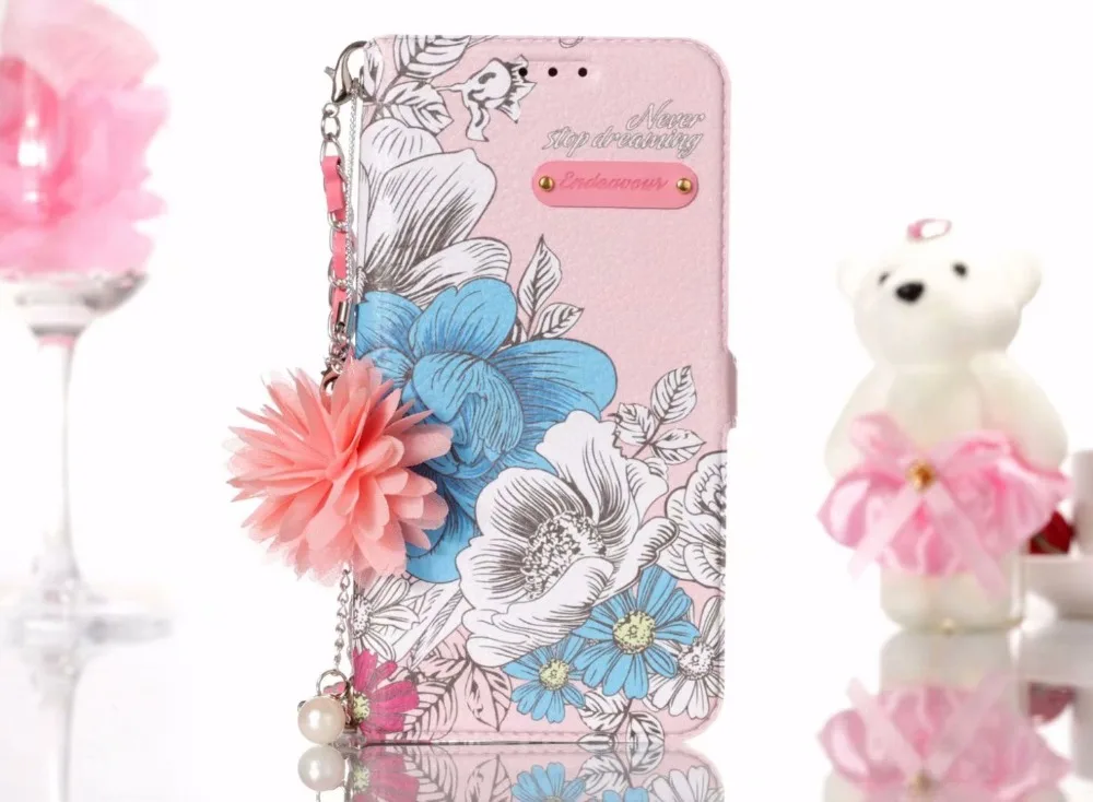 Dower Me Модный цветочный чехол-портмоне с откидной крышкой кожаный чехол-Сумочка чехол с цветочком для samsung Galaxy Note 8 S9/8 Plus S7/6 Edge