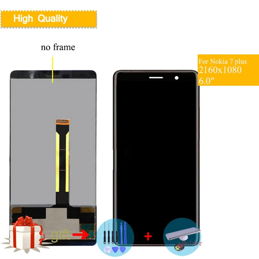 

ORIGINAL Display for Nokia 7 Plus LCD 7Plus Display Touch Screen Digitizer for Nokia E7 Plus LCD Replacment TA-1062 LCD + gift