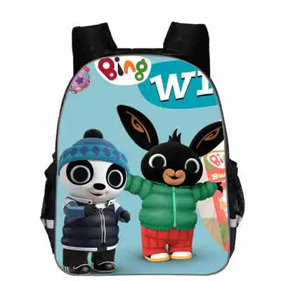 

Anime Bing Bunny Print Backpack School Boys Girls Children Book Bag Cartoon Baby Girl Backpack cartable enfant Kindergarten Bag