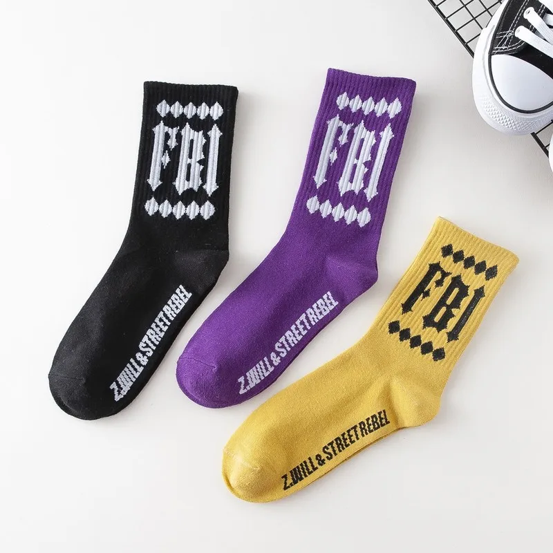 Новые фирменные парные носки ins с буквенным принтом в студенческом стиле для мужчин и женщин, спортивные хлопковые носки для скейтбординга