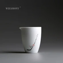 1 шт. китайский расписанный вручную ярмарка кружка 250 мл ча хай чай горшок точки чайная посуда Чайный набор кунг-фу керамический цветок сливы