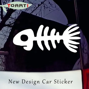 

15.3*6.5CM Simple Design Of Fish Bones Car Stickers Waterproof Vinyl self Adhesive Decals For Auto Decoration Animal Car Styling