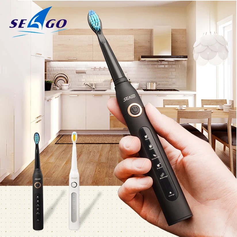 Electric Toothbrush Sonic Wave Rechargeable Top Quality Smart Chip Toothbrush Head Replaceable Whitening Healthy Best Gift !