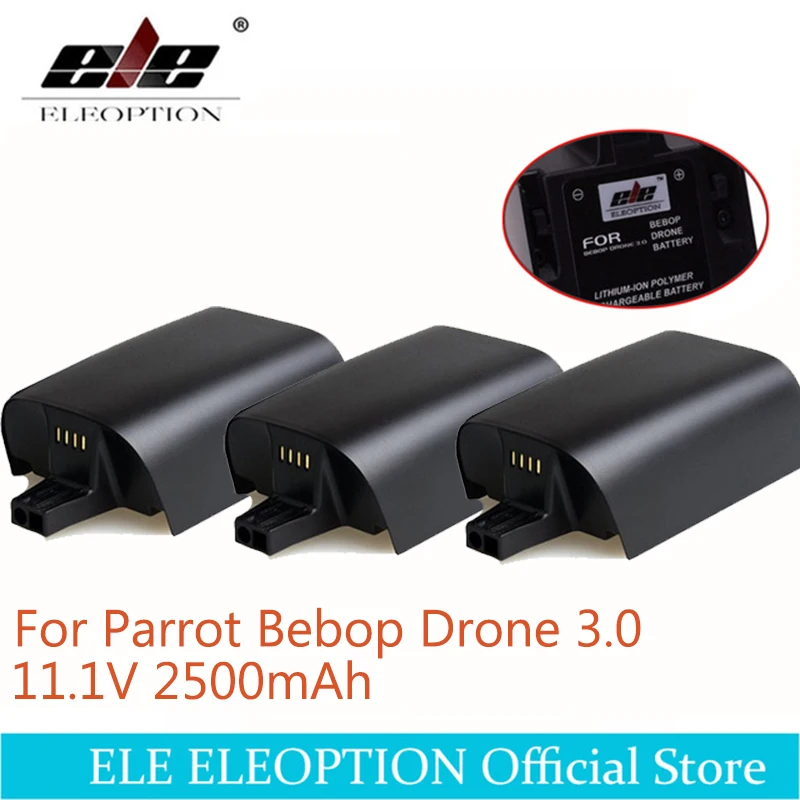 ELE ELEOPTION 3 шт. 2500 мАч 11 1 В батарея для Parrot Bebop Drone 2.5AH аккумулятор повышенной емкости
