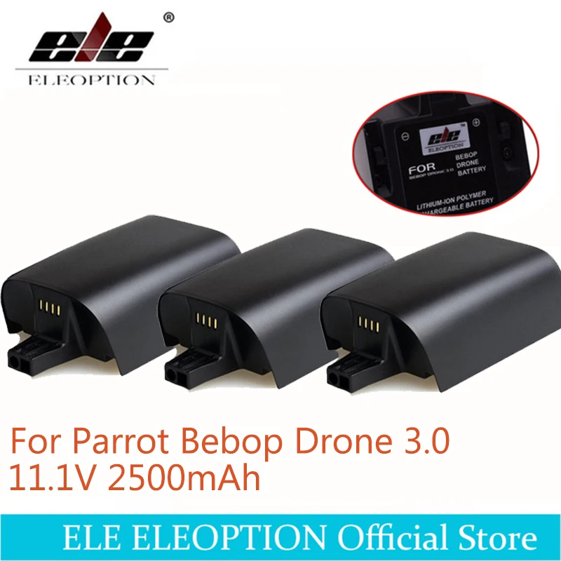 Repaste Situation Venture Ele Eleoption 3pcs 2500mah 11.1v Battery For Parrot Bebop Drone 3 2.5ah  High Capacity Upgrade Battery For Parrot Bebop Drone 3.0 - Rechargeable  Batteries - AliExpress