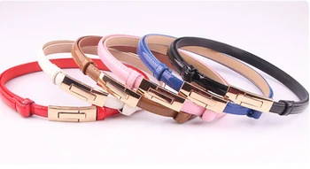 

Hot Sales Women Belt Adjustable Waist Belt Rose Metal Rectangle Buckle Alloy Head Accessories Classic Simple for Female Dress